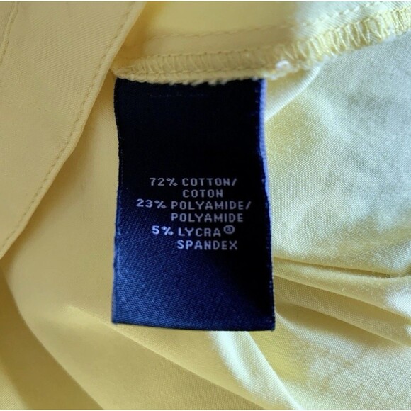 Lafayette 148 Yellow 3/4 Sleeve Ruched Gathered Stretch Button Up Top Blouse 6 - Picture 3 of 8